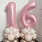 21 Balloons Number, Giant Pastel Pink Number 2 & 1 Helium Foil Ballo,40 Inch(Pastel Pink)